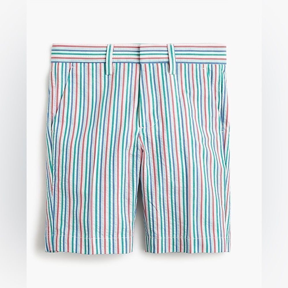 Boys' Ludlow suit short in rainbow seersucker
